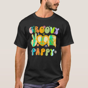 Camiseta Signo de paz de papá papado retro Groovy Flores de