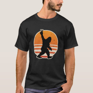 Camiseta Signo de paz de pie de página retro