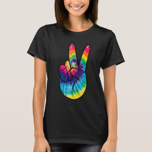 Camiseta Signo de paz de tinte de anclaje hippies V 4