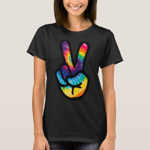 Camiseta Signo de paz de tinte digital hippies V s 4