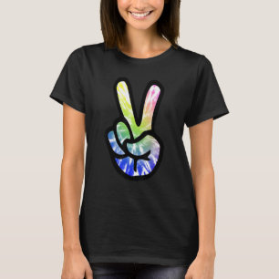 Camiseta Signo de paz de tinte digital hippies V s 5