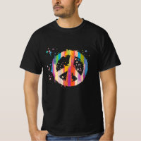 Signo de paz de tinte hippie símbolo del festival 