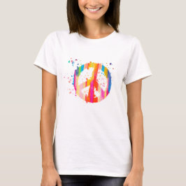 Camiseta Signo de paz de tinte hippie símbolo del festival 