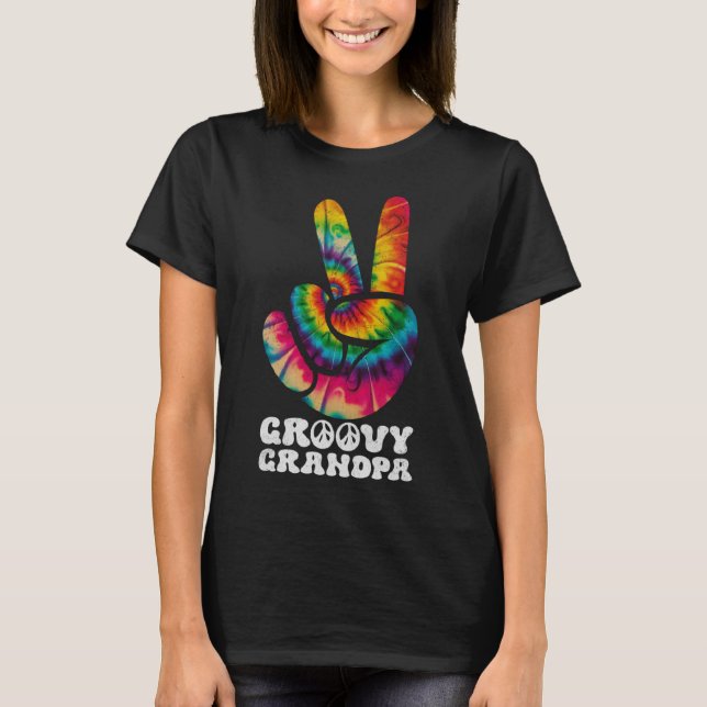 Camiseta Signo de paz del abuelo de Groovy (Anverso)