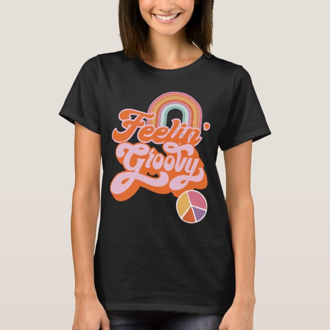 Camiseta Signo de paz del arcoiris de Hippie Feelin (Anverso)
