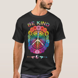 Camiseta Signo de paz del mes del orgullo lgbt arcoiris