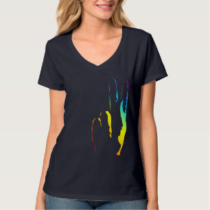 Camiseta signo de paz del orgullo arco iris
