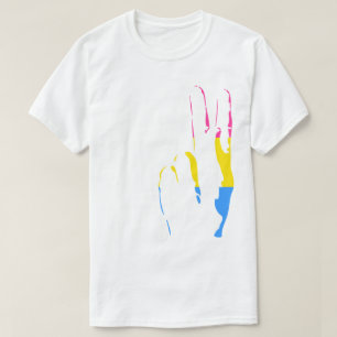 Camiseta signo de paz del orgullo del panes