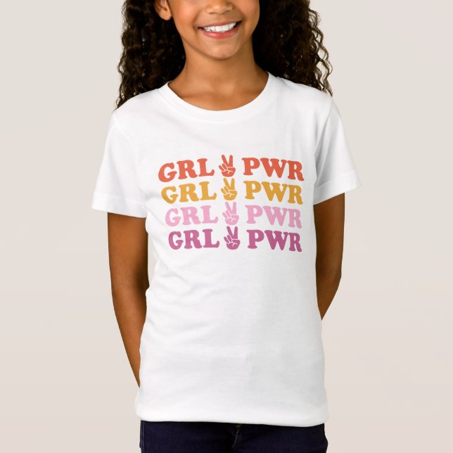 Camiseta Signo de paz del poder del Chica cutto (Anverso)