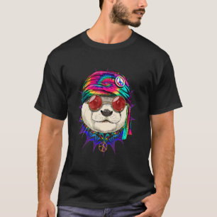Camiseta Signo de paz del tinte del orején marino hippie Si