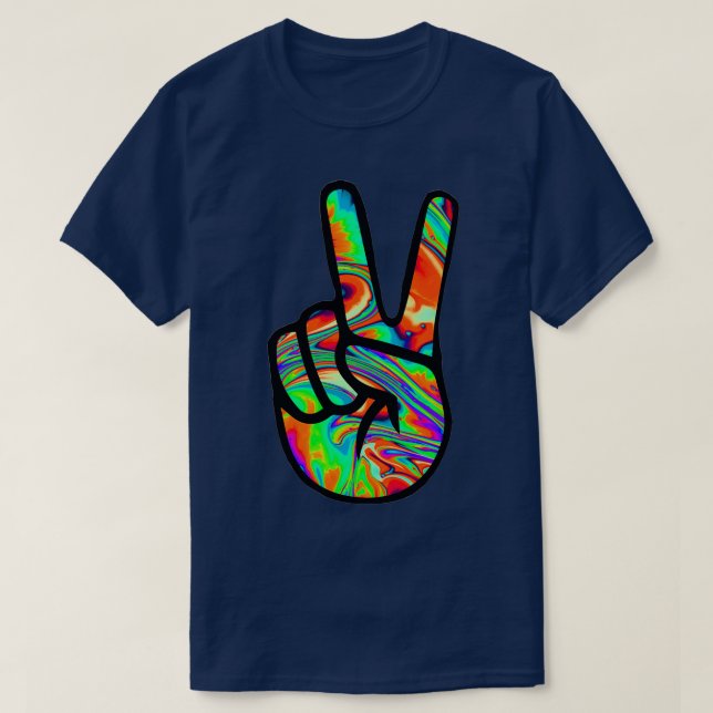 Camiseta Signo de paz Diseños de arte gráfico 5 (Diseño del anverso)