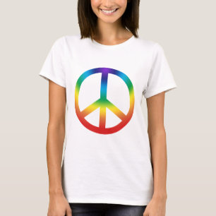 Camiseta Signo de paz en los colores de Chakra