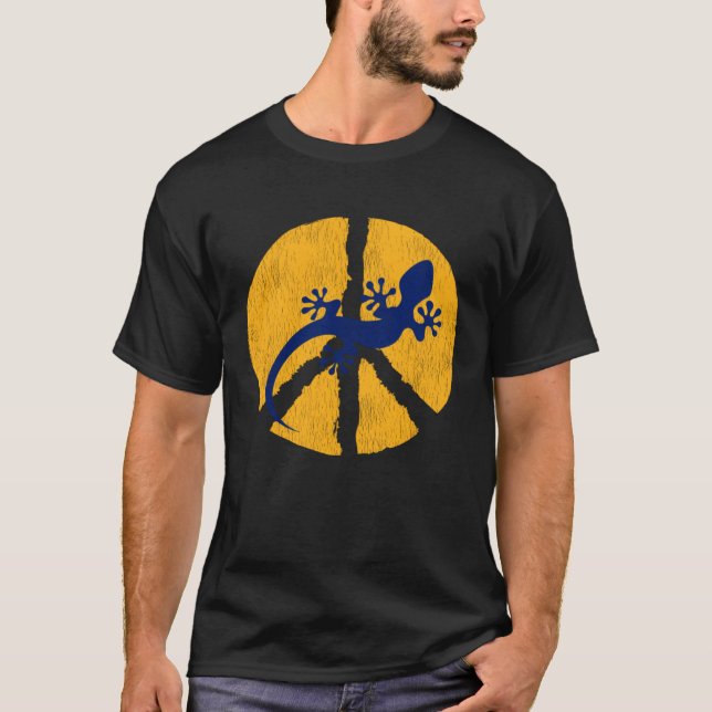 Camiseta Signo de paz Gecko Lizard Lover (Anverso)