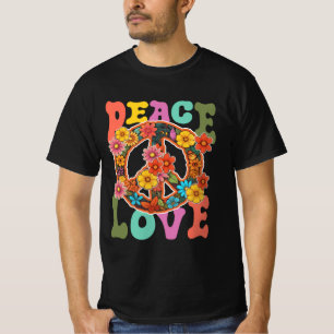 Camiseta Signo De Paz Groovy Amor 60S 70S Flujo De Disfrace