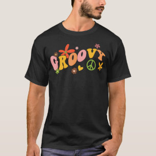 Camiseta Signo de paz groovy amor Flor floral de los años 6