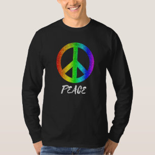 Camiseta Signo de paz groovy símbolo de paz colorido de los