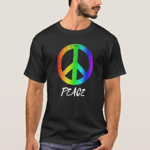 Camiseta Signo de paz groovy símbolo de paz colorido de los