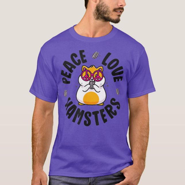 Camiseta Signo de paz Hamster Niños Camisas Niños Chica Paz (Anverso)