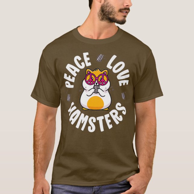 Camiseta Signo de paz Hamster Niños Camisas Niños Chica Paz (Anverso)