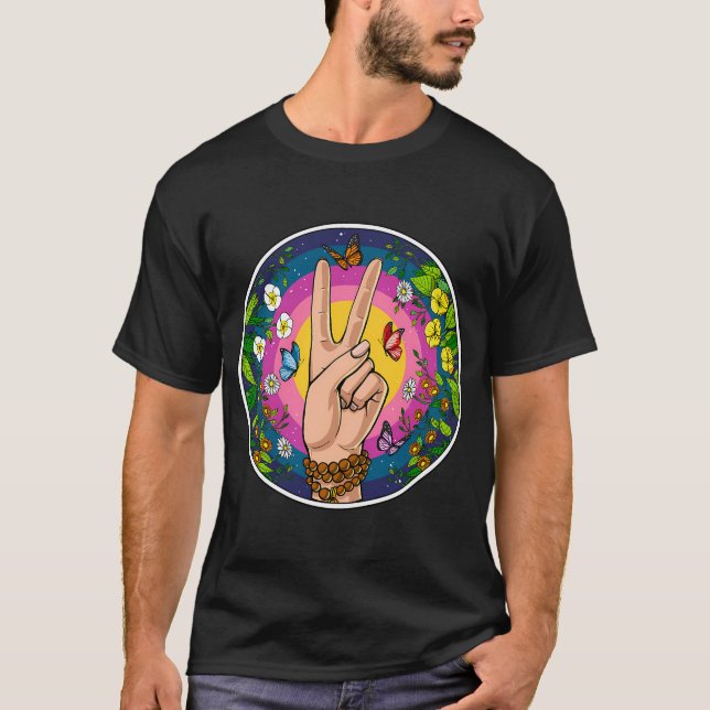 Camiseta Signo de Paz Hippie (Anverso)