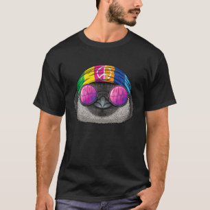 Camiseta Signo de paz hippie acuático con amor a los pingüi