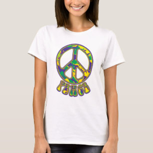 Camiseta Signo de paz hippie de los años 60 y 70