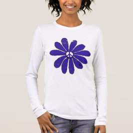 Camiseta Signo de paz HIppie Flor morado mal aspecto