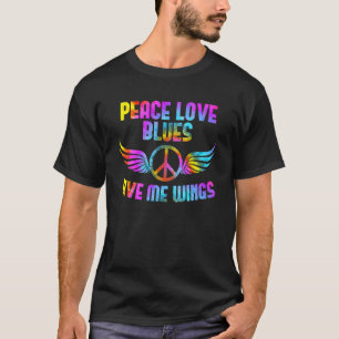 Camiseta Signo de paz Jazz Música Blues música Peace Love B