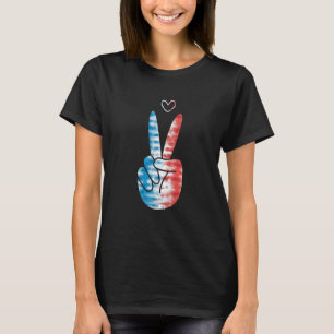 Camiseta Signo De Paz Memori De La Bandera Estadounidense D