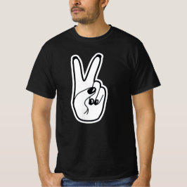Camiseta Signo de paz Movimiento de Unidad Blanca y Negra a
