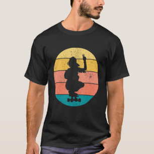 Camiseta Signo de paz para el Chica del patinaje retro