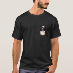 Camiseta Signo de paz perro de la mano en hombres de bolsil