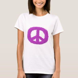 Camiseta Signo de paz púrpura