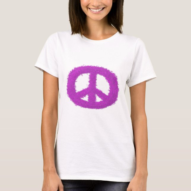 Camiseta Signo de paz púrpura (Anverso)