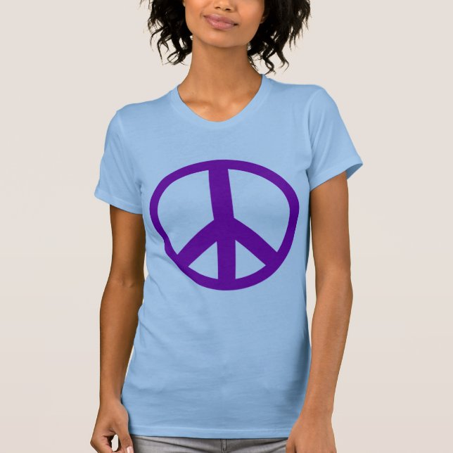 Camiseta Signo de paz púrpura, camisetas, tontos, tazas (Anverso)
