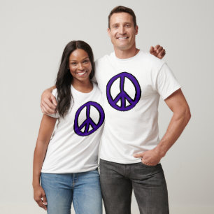 Camiseta Signo de paz púrpura de CussdumDesigns