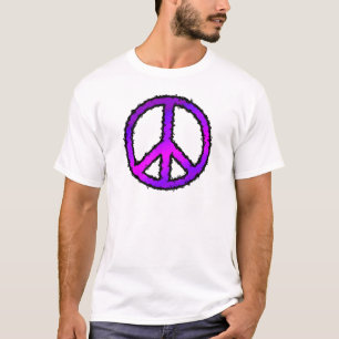 Camiseta Signo de paz Púrpura Zig Zag