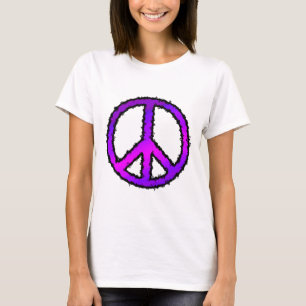 Camiseta Signo de paz Púrpura Zig Zag