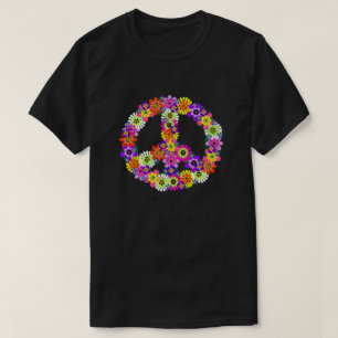 Camiseta Signo de paz Recorte floral