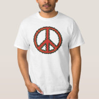Signo de paz rojo Zig Zag