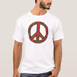 Camiseta Signo de paz rojo Zig Zag