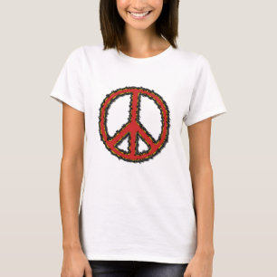 Camiseta Signo de paz rojo Zig Zag