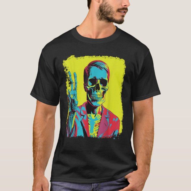 Camiseta Signo de paz Skeleton T Shirt (Anverso)