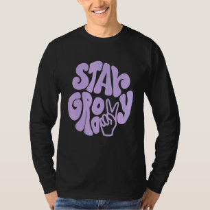 Camiseta Signo de paz Stay Groovy Amor Ropa Hippie De Los A