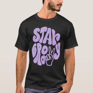 Camiseta Signo de paz Stay Groovy Amor Ropa Hippie De Los A