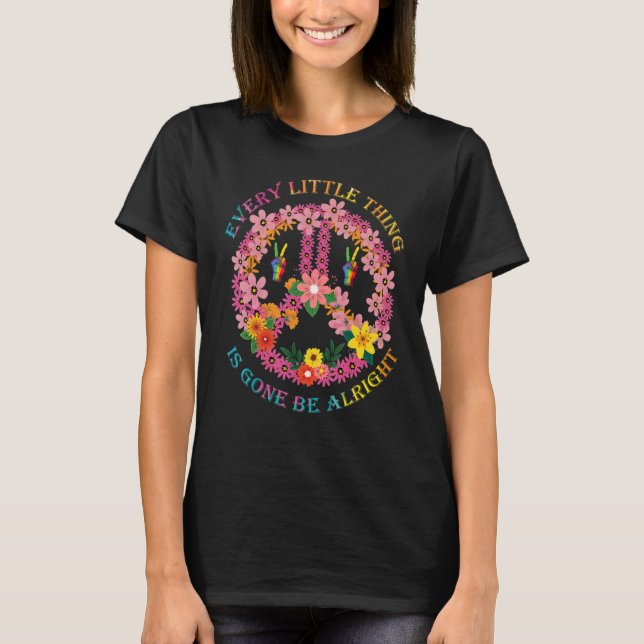 Camiseta Signo de paz tie Dye Hippy Retro 60 Símbolos hippi (Anverso)