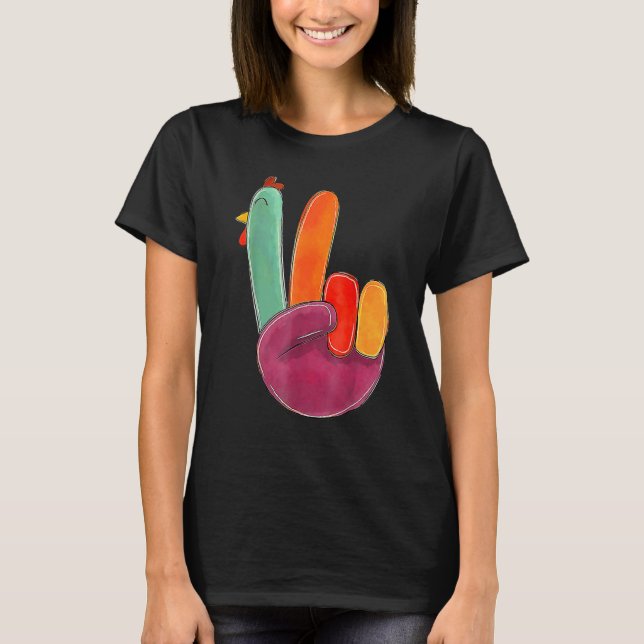 Camiseta Signo de paz Turquía dándole gracias a Guay Hippie (Anverso)