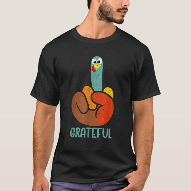 Camiseta Signo de paz Turquía: Gracioso Día de Acción de Gr (Anverso)