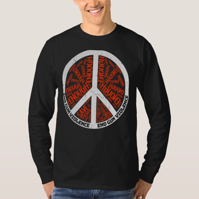 Camiseta Signo de paz: usar suficiente Naranja como para ac (Anverso)