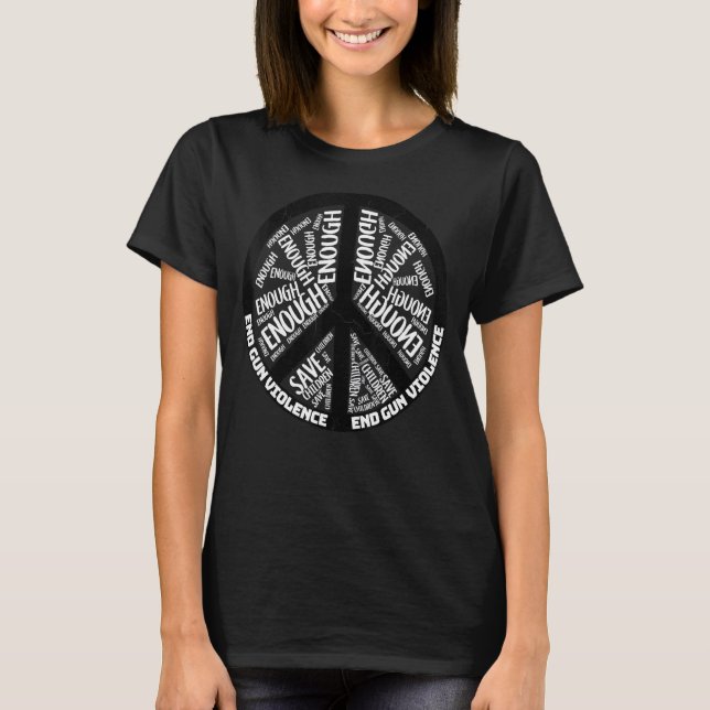 Camiseta Signo de paz: usar suficiente Naranja como para ac (Anverso)